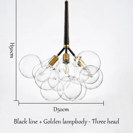Lustre lumineux en verre pour décoration intérieure — LZ4X9P