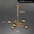 6 têtes Smokey / Avec des ampoules LED / CHINE