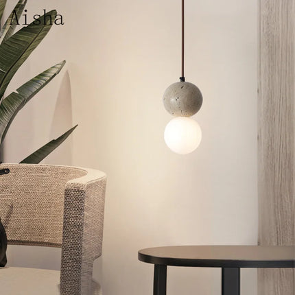 Suspension design rétro nordique en pierre de grotte pour restaurant — LZ4XJ9