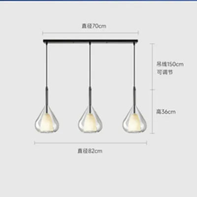 Lustre moderne minimaliste en verre de design italien — LZ4X9P2