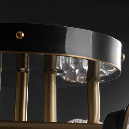 Lustre suspension nordique en cristal et cuivre — LZ4X9P7Q