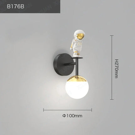 applique murale créatives d'astronaute pour décoration moderne