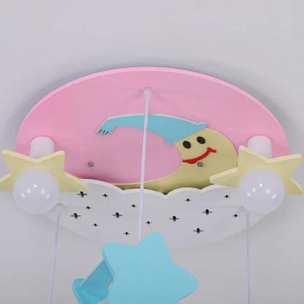 Plafonnier lune kawaii design scandinave pour chambre fille moderne — LZ4X9P