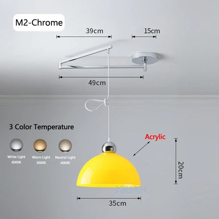 Suspension LED moderne à bras oscillant mobile — LZ4X7Q9