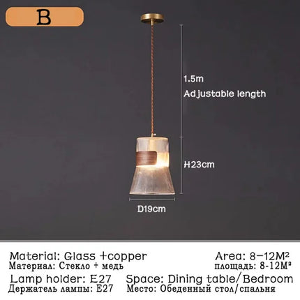 Suspension nordique moderne en verre pour décoration de restaurant — LZ4X9P