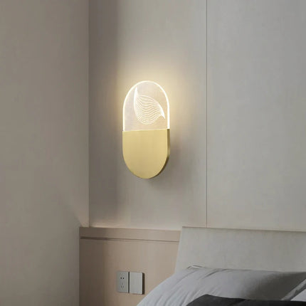 Applique murale LED en cuivre au design minimaliste pour intérieur élégant — LZ4X9T1