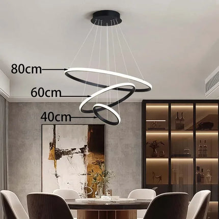 Lustre moderne rond à trois cercles design élégant — LZ4X9P2Q