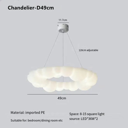 Suspension plafonnier LED nuage moderne pour salon et chambre d’enfants — LZ4X9P