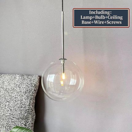 Suspension boule de verre LED pour cuisine et salle à manger — LZ4X9T