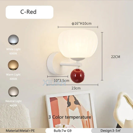 Applique murale LED G9 en forme de champignon style nordique — LZ4X9P2