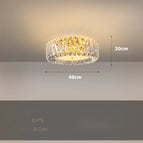Neutral light / 40cm ceiling lamp / Gold frame