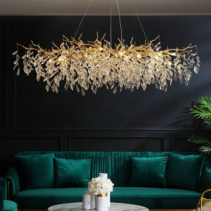 Lustre en verre doré au design luxueux pour intérieur — LZ4X9P2