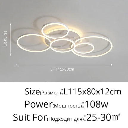 lustre led moderne minimaliste à intensité variable pour éclairage intérieur