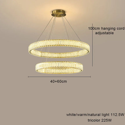 lustre led en cristal fantaisie lumière suspendue moderne