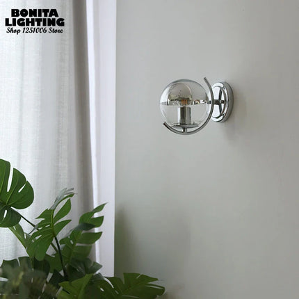 Applique murale boule d’espace argentée simple et élégante pour chambre — LZ4QJ7
