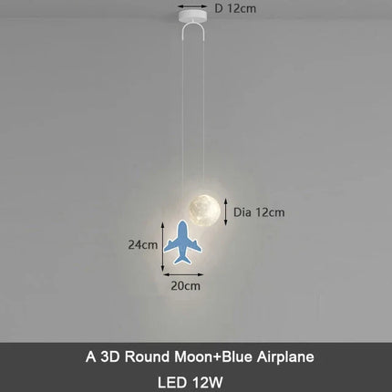 Suspension enfant avec télécommande et motifs étoile, nuage, lune — LZ4X9P
