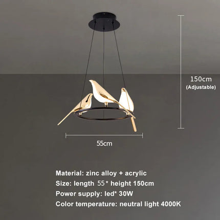 Suspension LED postmoderne nordique pour chambre et bureau — LZ4X9P2