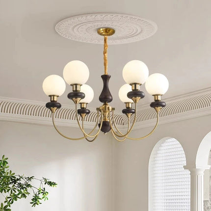 Lustre rétro en métal et verre pour intérieur raffiné — LZ4X9P2