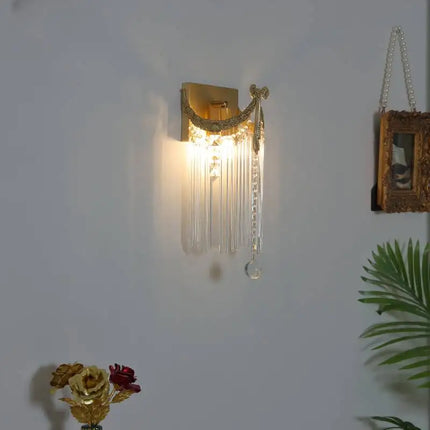 Applique murale vintage en cristal et laiton pour intérieur élégant — LZ4X9P2
