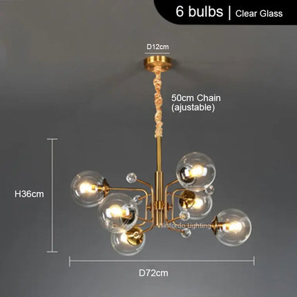 lustre led moderne 10 globes