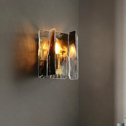 Applique murale nordique en verre et cuivre au design élégant — LZ4X9T2