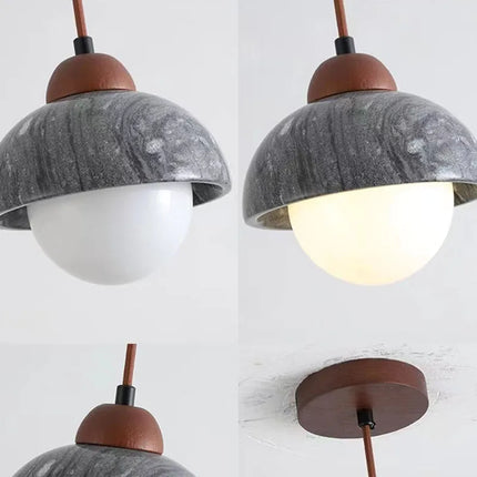 Suspension moderne en marbre et bois pour bar — LZ4X9T