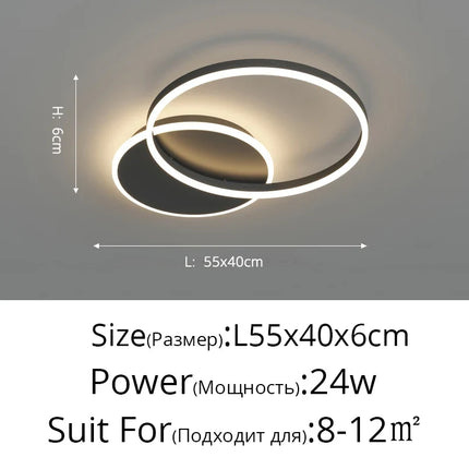 lustre led moderne minimaliste à intensité variable pour éclairage intérieur