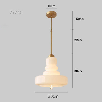 Suspension rétro nordique Bauhaus en verre pour éclairage — LZ4X9P2