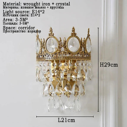 Lustre rétro en cristal pour éclairage décoratif intérieur — LZ4X9J