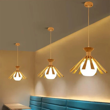 Suspension nordique en bois avec LED pour décoration intérieure 2024 — LZ4X9P2