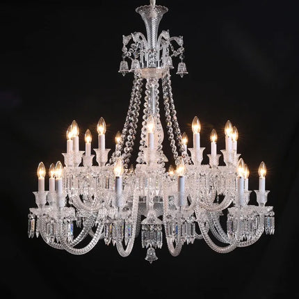 Lustre transparent en cristal pour éclairage élégant — LZ4N7Q