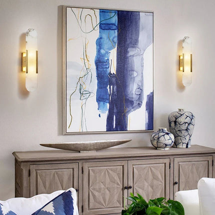 Applique murale design en cuivre et marbre naturel pour intérieur — LZ4X9J