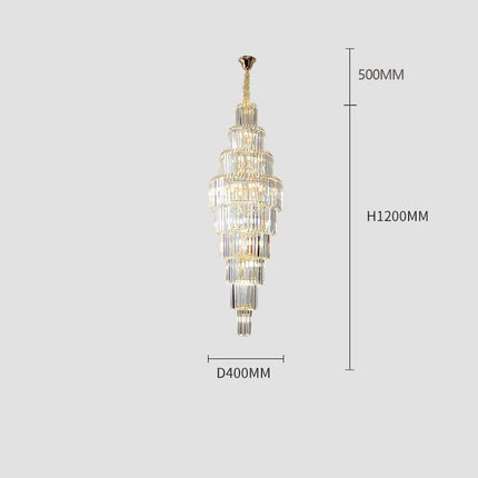 Lustre en cristal pour escalier et hall d’hôtel — LZ4X9T2