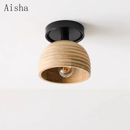 Plafonnier rétro en bois style américain pour intérieur — LZ4X9JQ