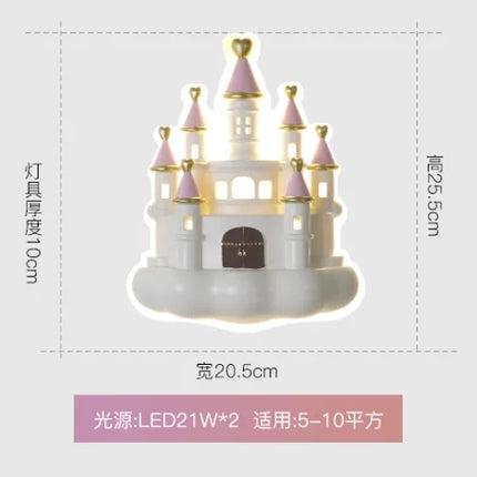Lampe de chevet enfant design château princesse protectrice — LZ4G7Q9N