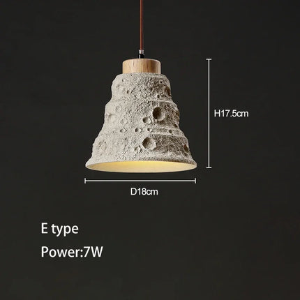 Lustre en ciment style wabi-sabi pour intérieur et extérieur — LZ4X7M