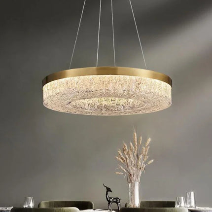 Suspension minimaliste en résine et cuivre avec télécommande moderne — LZ4X9J