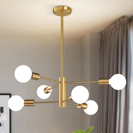Lustre suspension moderne style spoutnik 2, 4 ou 8 têtes — LZ4X9P
