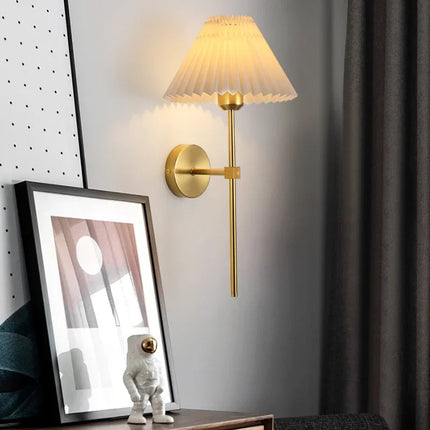 Applique murale plissée en tissu style nordique pour hôtel — LZ4X9T2