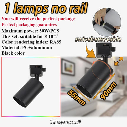 Kit spots dimmables sur rail pour éclairage intérieur décoratif — LZ4X9Q