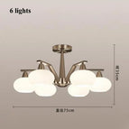 6 lumières / Ampoules blanches