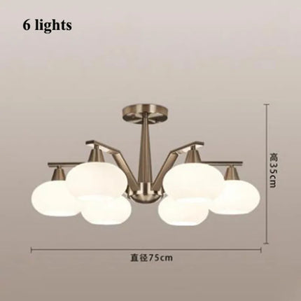 Lustre moderne en métal nickelé avec éclairage LED intégré — LZ4QJ7