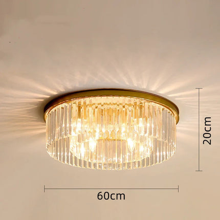 Plafonnier minimaliste en métal avec cristaux pour intérieur — LZ4X9T