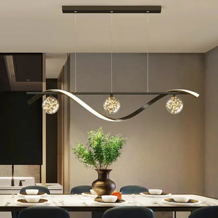 Suspension LED minimaliste en verre avec gradation intégrée — LZ4X9T