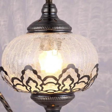 Suspension vintage bohème en verre craquelé fait main — LZ4X9T2