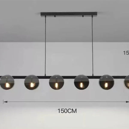 Suspension moderne en verre noir élégante — LZ4X9P2