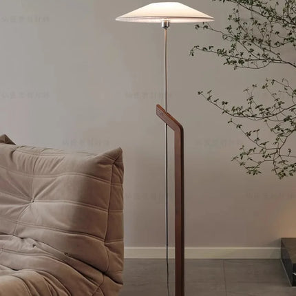 Lampadaire en bois massif style japonais wabi-sabi design Bauhaus — LZ4X7M