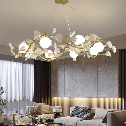 Lustre suspension lumineux design ginkgo pour intérieur — LZ7D9Q2