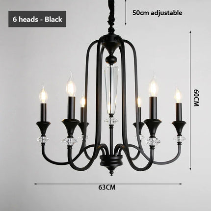 Lustre rétro en cristal avec LED pour salon élégant — LZ4X9Q7T