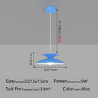 A Bleu D27x7cm 9W / Blanc froid